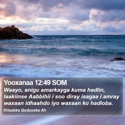Yooxanaa 12:49 SOM Bible Verse Image
