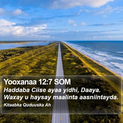 Yooxanaa 12:7 SOM Bible Verse Image