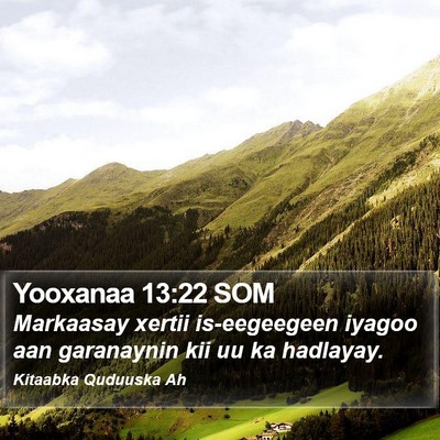 Yooxanaa 13:22 SOM Bible Verse Image