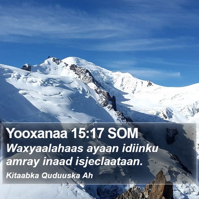 Yooxanaa 15:17 SOM Bible Verse Image