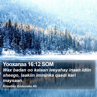 Yooxanaa 16:12 SOM Bible Verse Image