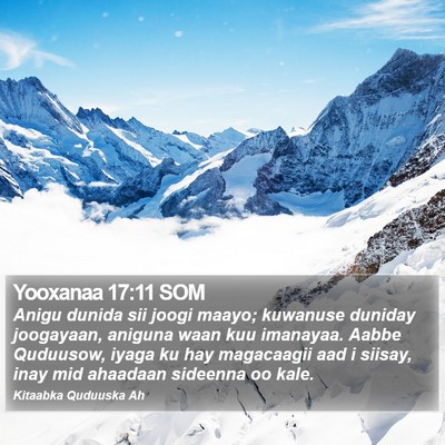 Yooxanaa 17:11 SOM Bible Verse Image