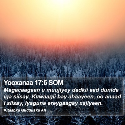 Yooxanaa 17:6 SOM Bible Verse Image