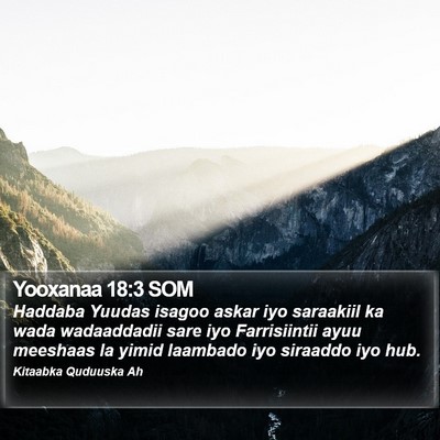 Yooxanaa 18:3 SOM Bible Verse Image