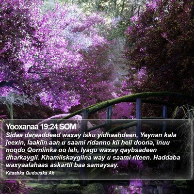 Yooxanaa 19:24 SOM Bible Verse Image