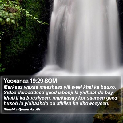 Yooxanaa 19:29 SOM Bible Verse Image