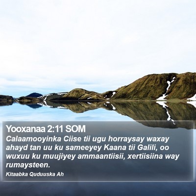 Yooxanaa 2:11 SOM Bible Verse Image