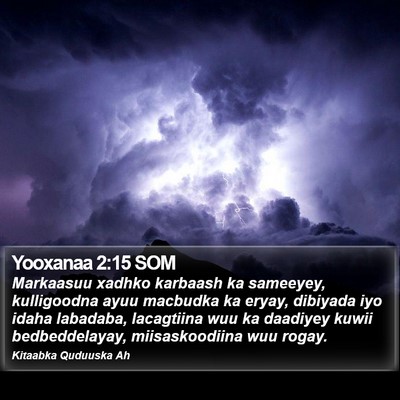 Yooxanaa 2:15 SOM Bible Verse Image