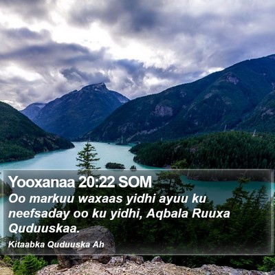 Yooxanaa 20:22 SOM Bible Verse Image