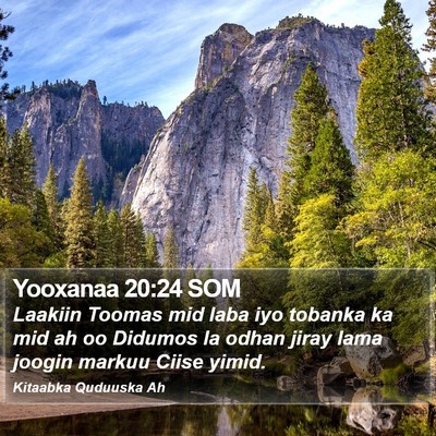 Yooxanaa 20:24 SOM Bible Verse Image