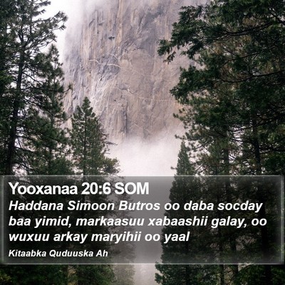 Yooxanaa 20:6 SOM Bible Verse Image