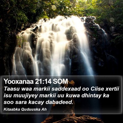 Yooxanaa 21:14 SOM Bible Verse Image