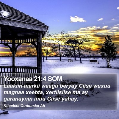 Yooxanaa 21:4 SOM Bible Verse Image