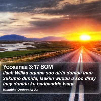 Yooxanaa 3:17 SOM Bible Verse Image