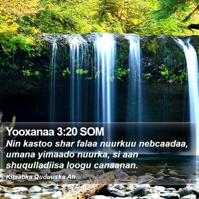 Yooxanaa 3:20 SOM Bible Verse Image