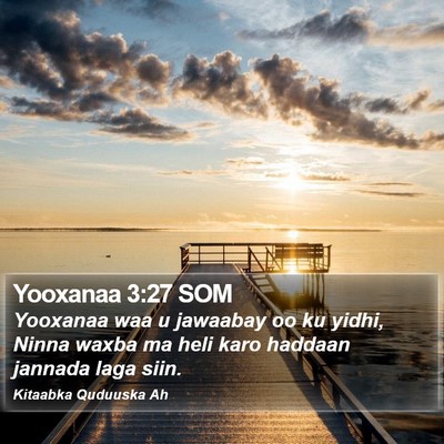 Yooxanaa 3:27 SOM Bible Verse Image