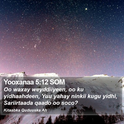 Yooxanaa 5:12 SOM Bible Verse Image