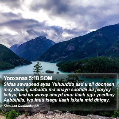 Yooxanaa 5:18 SOM Bible Verse Image