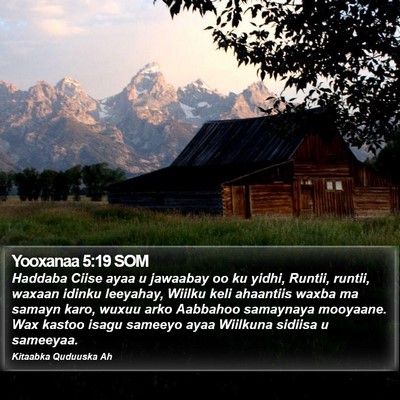 Yooxanaa 5:19 SOM Bible Verse Image