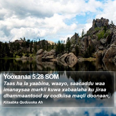 Yooxanaa 5:28 SOM Bible Verse Image