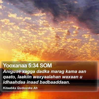 Yooxanaa 5:34 SOM Bible Verse Image