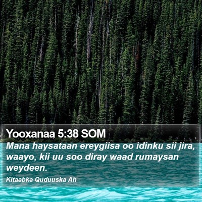 Yooxanaa 5:38 SOM Bible Verse Image