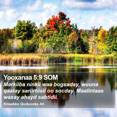 Yooxanaa 5:9 SOM Bible Verse Image