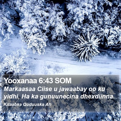 Yooxanaa 6:43 SOM Bible Verse Image