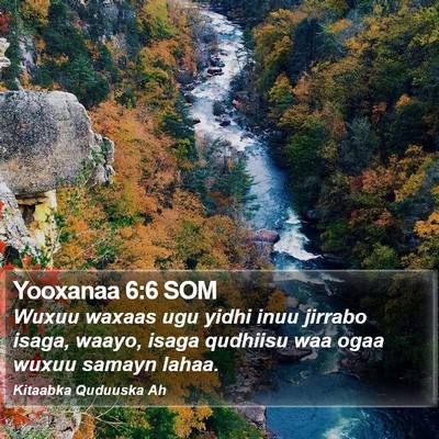 Yooxanaa 6:6 SOM Bible Verse Image