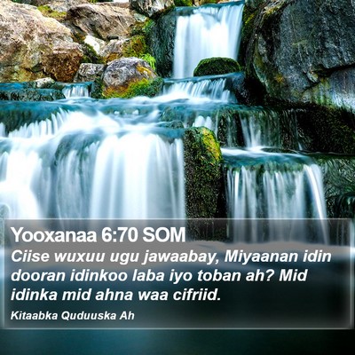 Yooxanaa 6:70 SOM Bible Verse Image