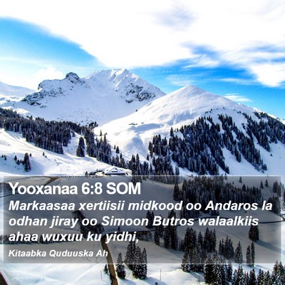 Yooxanaa 6:8 SOM Bible Verse Image