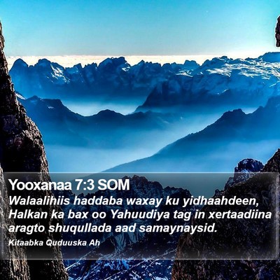 Yooxanaa 7:3 SOM Bible Verse Image