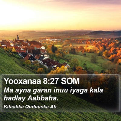 Yooxanaa 8:27 SOM Bible Verse Image
