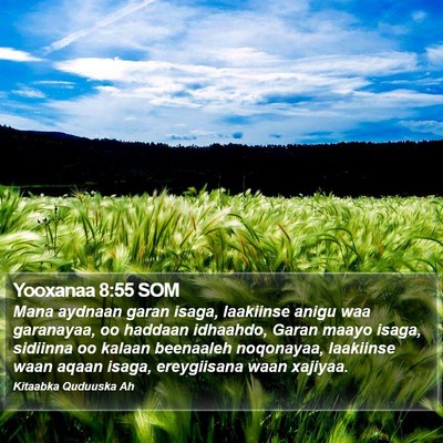 Yooxanaa 8:55 SOM Bible Verse Image