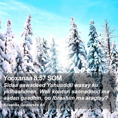 Yooxanaa 8:57 SOM Bible Verse Image