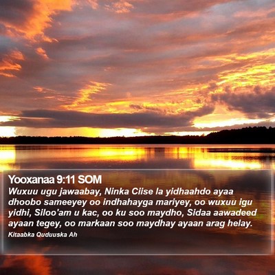 Yooxanaa 9:11 SOM Bible Verse Image