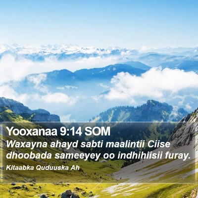 Yooxanaa 9:14 SOM Bible Verse Image