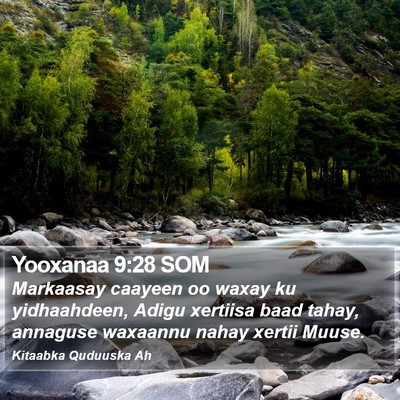 Yooxanaa 9:28 SOM Bible Verse Image