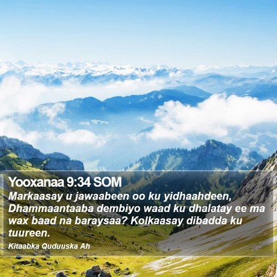 Yooxanaa 9:34 SOM Bible Verse Image
