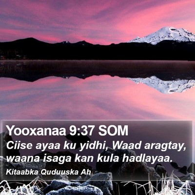 Yooxanaa 9:37 SOM Bible Verse Image