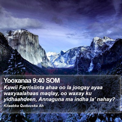Yooxanaa 9:40 SOM Bible Verse Image
