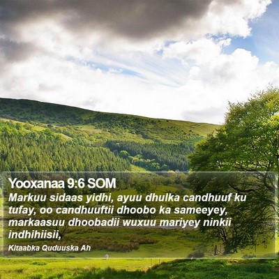 Yooxanaa 9:6 SOM Bible Verse Image