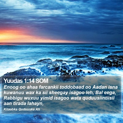 Yuudas 1:14 SOM Bible Verse Image