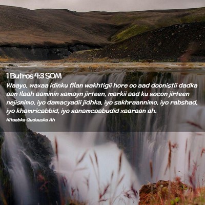 Picture 02 - 1 Butros 4:3 SOM - Waayo, waxaa idinku filan wakhtigii hore oo aad - Bible Verse Picture