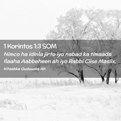 Picture 02 - 1 Korintos 1:3 SOM - Nimco ha idinla jirto iyo nabad ka timaada Ilaaha - Bible Verse Picture