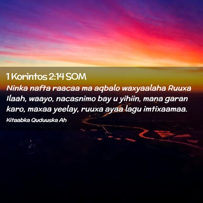 Picture 02 - 1 Korintos 2:14 SOM - Ninka nafta raacaa ma aqbalo waxyaalaha Ruuxa - Bible Verse Picture