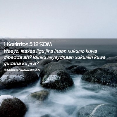 Picture 02 - 1 Korintos 5:12 SOM - Waayo, maxaa iigu jira inaan xukumo kuwa dibadda - Bible Verse Picture