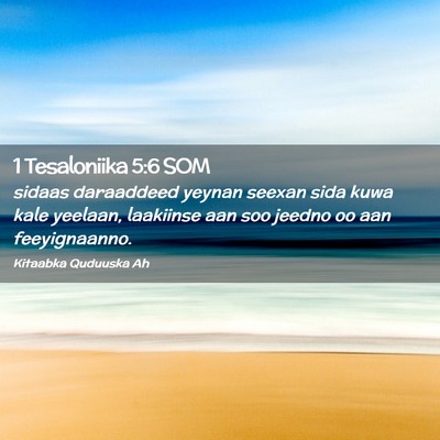 Picture 02 - 1 Tesaloniika 5:6 SOM - sidaas daraaddeed yeynan seexan sida kuwa kale - Bible Verse Picture