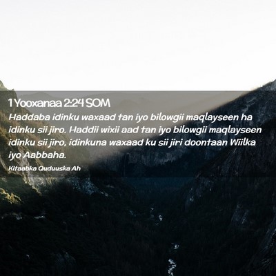 Picture 02 - 1 Yooxanaa 2:24 SOM - Haddaba idinku waxaad tan iyo bilowgii maqlayseen - Bible Verse Picture