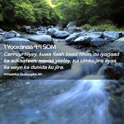 Picture 02 - 1 Yooxanaa 4:4 SOM - Carruurtiiyey, kuwa Ilaah baad tihiin, oo iyagaad - Bible Verse Picture